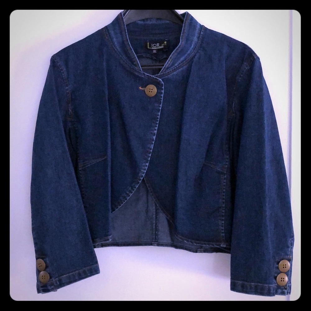 Crop jean jacket